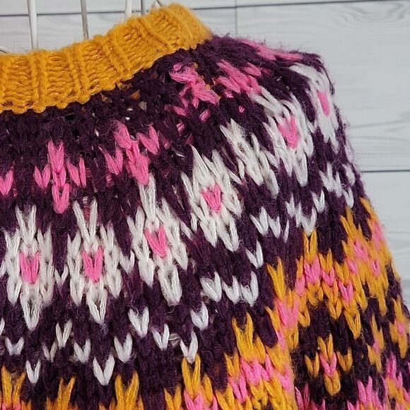 Forever 21 crewneck sweater chunky knit - mustard yellow Women's Size S - Picture 4 of 11